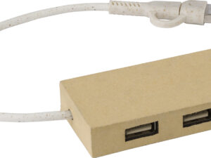 Aluminium and recycled paper USB hub