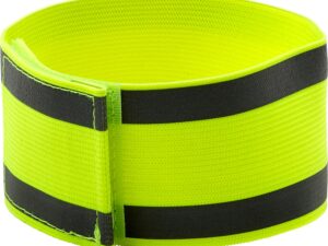 Arm band with reflective stripes