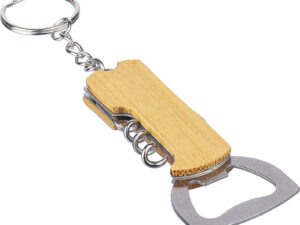 Bamboo bottle opener keyring - Image 3