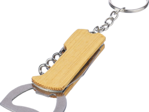 Bamboo bottle opener keyring - Image 5