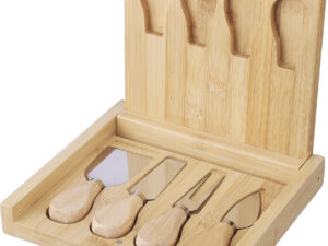 Bamboo cheese board set (5pc)