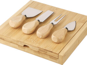 Bamboo cheese board set (5pc) - Image 4