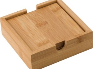 Bamboo coaster set (4pc) - Image 3