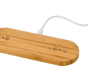 Bamboo dual wireless charger