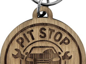 Bamboo keyring (Round)