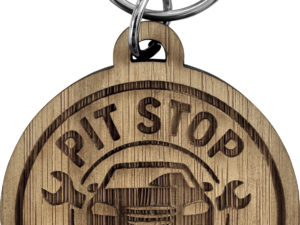 Bamboo keyring (Round) - Image 4