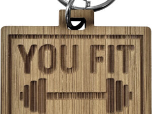 Bamboo keyring (Square)