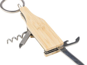 Bamboo multi tool keychain