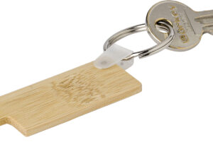 Bamboo phone holder keyring - Image 3