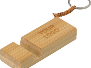 Bamboo phone stand keyring