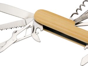 Bamboo pocket knife keyring