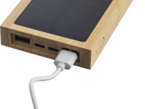 Bamboo solar power bank (10000 mAh) - Image 3