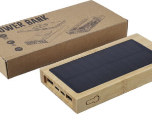 Bamboo solar power bank (10000 mAh) - Image 5