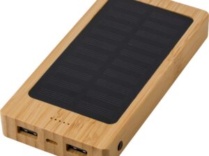 Bamboo solar power bank. (8000 mAh)