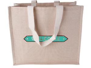 Canvas shopper with woven handles - Image 3