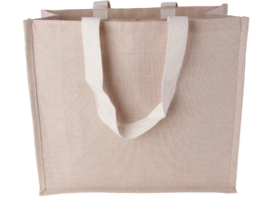 Canvas shopper with woven handles - Image 4