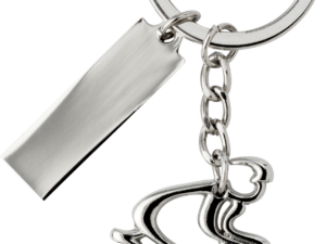 Cyclist nickel plated keyring - Image 3