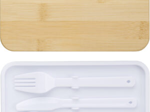 Double lunch box with bamboo lid - Image 5