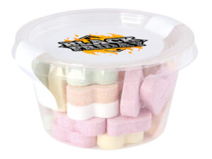 Eco sweet tub with fruit heart sweets