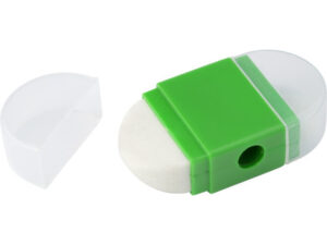 Eraser with pencil sharpener