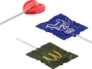 Flat heart lollipop (approx. 5.6g)