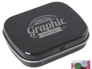 Flat hinged tin with choco's - Image 3