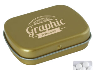 Flat hinged tin with dextrose mints - Image 4