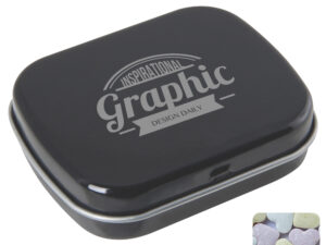 Flat hinged tin with fruit heart sweets - Image 3