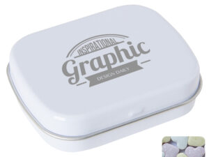 Flat hinged tin with fruit heart sweets - Image 4
