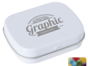 Flat hinged tin with jelly beans - Image 4