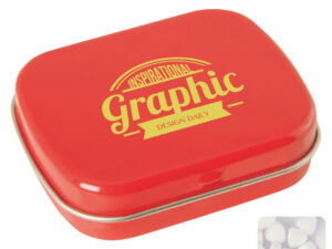 Flat hinged tin with sugar free mints - Image 4