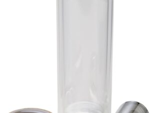 Glass and bamboo bottle with tea infuser (420ml) - Image 3
