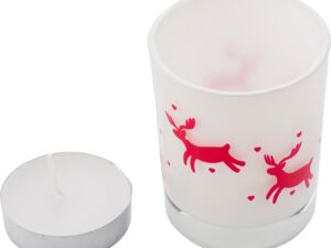 Glass candle holder