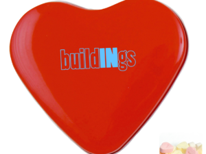 Heart tin with fruit heart sweets - Image 4