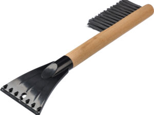 Ice scraper with brush