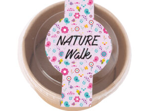 Kraft cardboard tub with fruit heart sweets (90ml) - Image 3