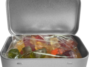 Large flat hinged tin with Haribo gold bears - Image 3