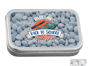Large flat hinged tin with dextrose mints - Image 4