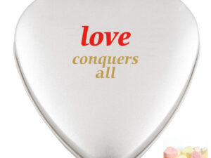 Large heart tin with fruit heart sweets