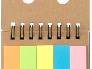 Notebook with sticky notes
