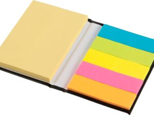 Notebook with sticky notes