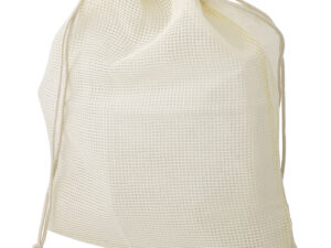 Organic cotton drawstring mesh bag