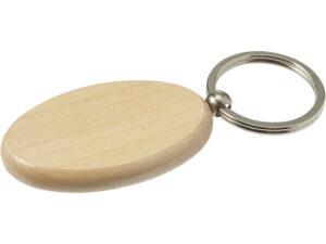 Oval wooden keyring - Image 1