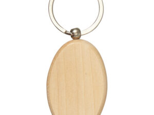 Oval wooden keyring - Image 2