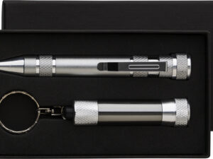 Pen shaped screwdriver set and torch