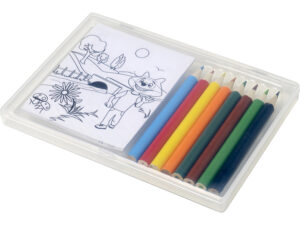 Pencils and colouring sheets