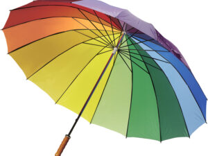 Rainbow polyester umbrella