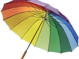 Rainbow polyester umbrella - Image 4