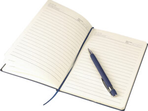 Recycled PU notebook with ballpen gift set (approx. A5) - Image 3