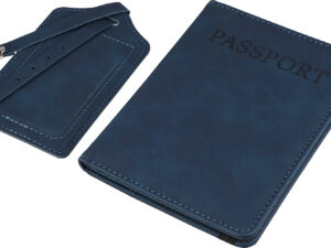 Recycled PU passport holder and luggage tag